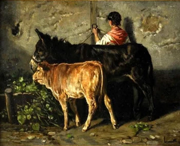 Valerio Laccetti - Interno di stalla